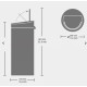 Бак для сміття Brabantia Touch Bin 30 л чорний (115301)