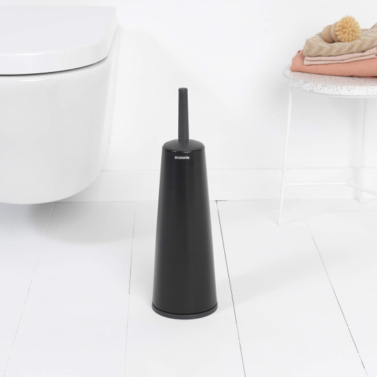 Щітка для унітазу з підставкою Brabantia ReNew, чорний матовий, йоржик (108587)