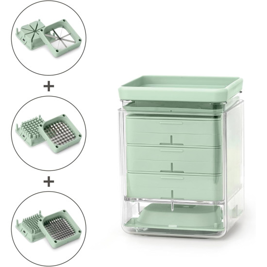 Подрібнювач для овочів Brabantia Tasty + Cook & Serve Jade Green 15,1см (145421), картоплерізка
