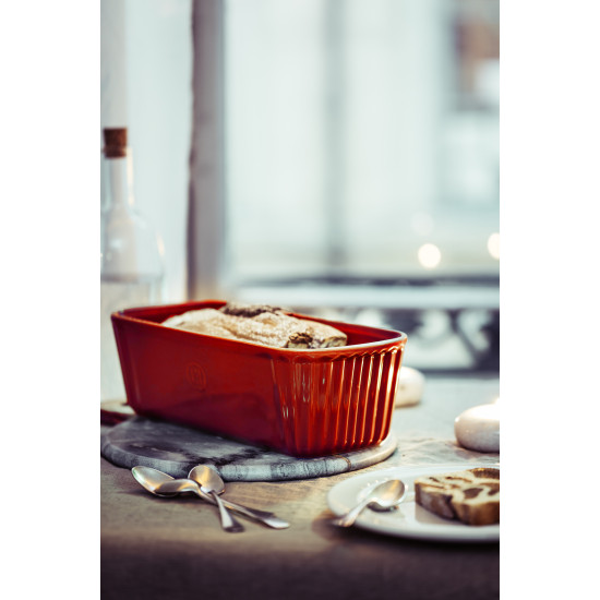 Форма для запікання прямокутна Emile Henry Bakeware 31x13 см, червона кекс (346180)
