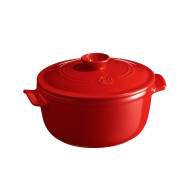 Каструля з кришкою Emile Henry 2,5 л, червона, кераміка (EH344525)