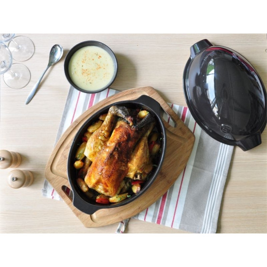 Форма для запікання Emile Henry OVENWARE, 41,5x27,5 см, ростер чорний