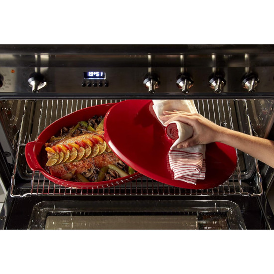 Форма для запікання Emile Henry Ovenware 30.5x17.5x9 см 0.9 л червоний папільот (348441)