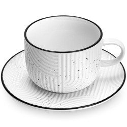 Чашка з блюдцем Fissman Art Deco 250 мл (13549)