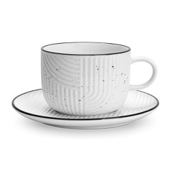 Чашка з блюдцем Fissman Art Deco 250 мл (13549)