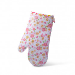 Рукавиця Fissman, 32 см (червоні квіти, силікон)