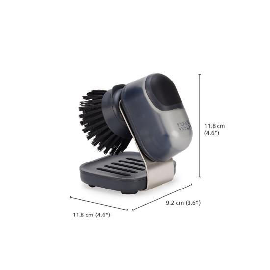 Щітка для миття посуду з підставкою Joseph Joseph SinkTech Palm, 11,8x9,2x11,8 см, сірий (6500015)