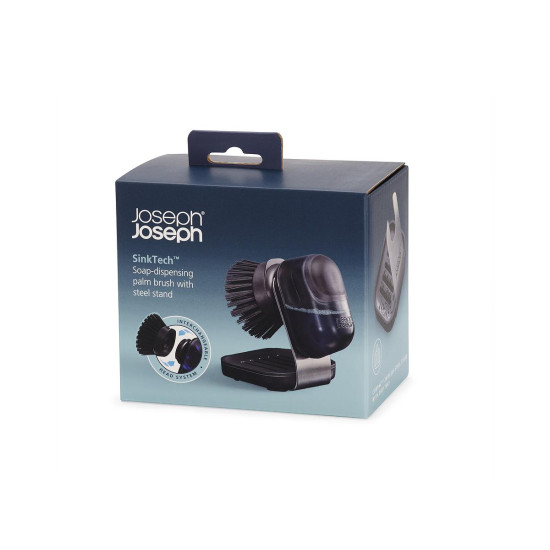 Щітка для миття посуду з підставкою Joseph Joseph SinkTech Palm, 11,8x9,2x11,8 см, сірий (6500015)