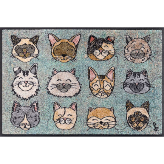 Килим придверний 50x75 см Wash+Dry Gluckskatzen, коти