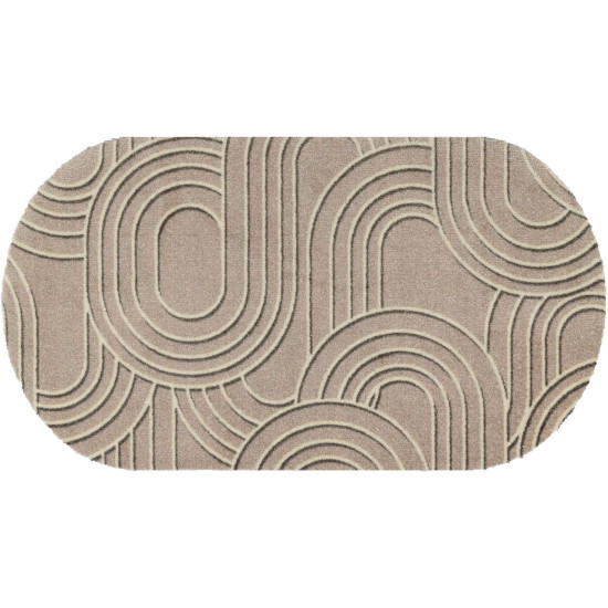 Килим 50x90 см Wash+Dry Sand Twist, доріжка, овал (065442)