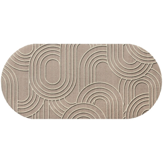 Килим 70x150 см Wash+Dry Sand Twist, доріжка, овал (065459)