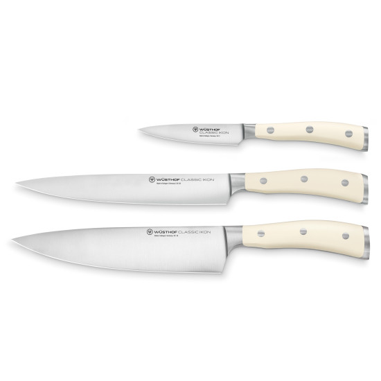 Набір ножів Wusthof CLASSIC IKON CREME, 3 шт (1120460301)